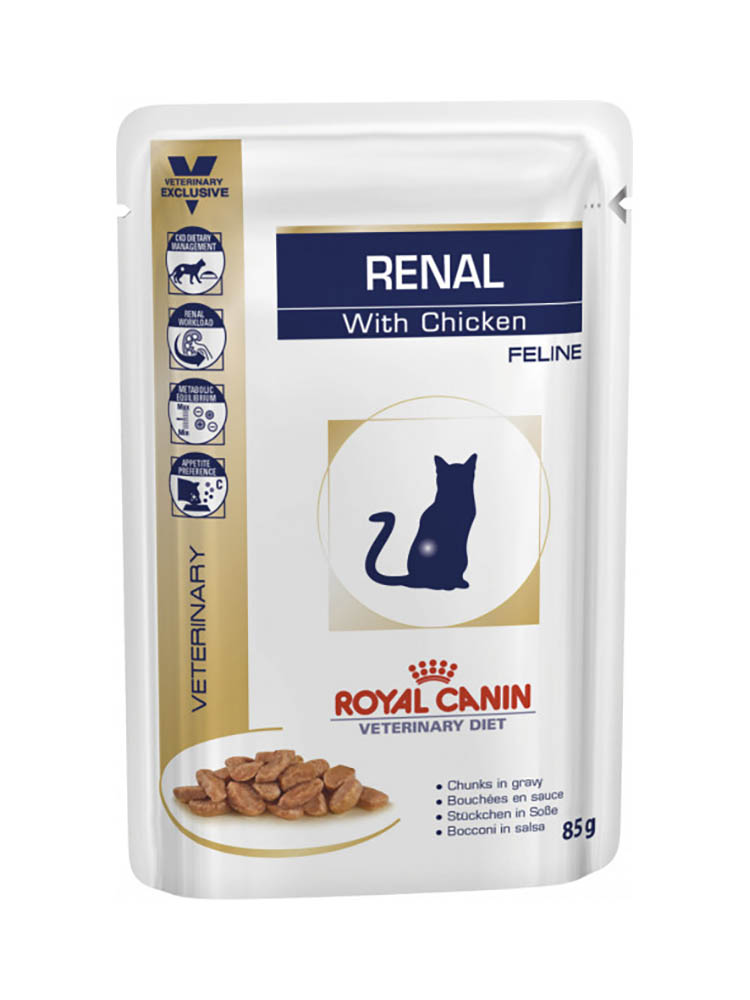 Лікувальний вологий корм для котів Royal Canin Renal Feline Chicken Pouches 85 г